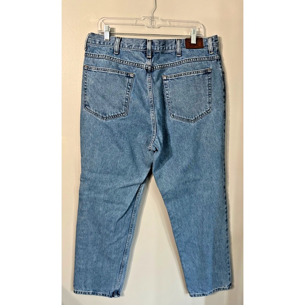 VTG LL Bean Jeans Mens 38X30 Blue Denim Classic Fit Med Wash 90's Y2K - Picture 2 of 8